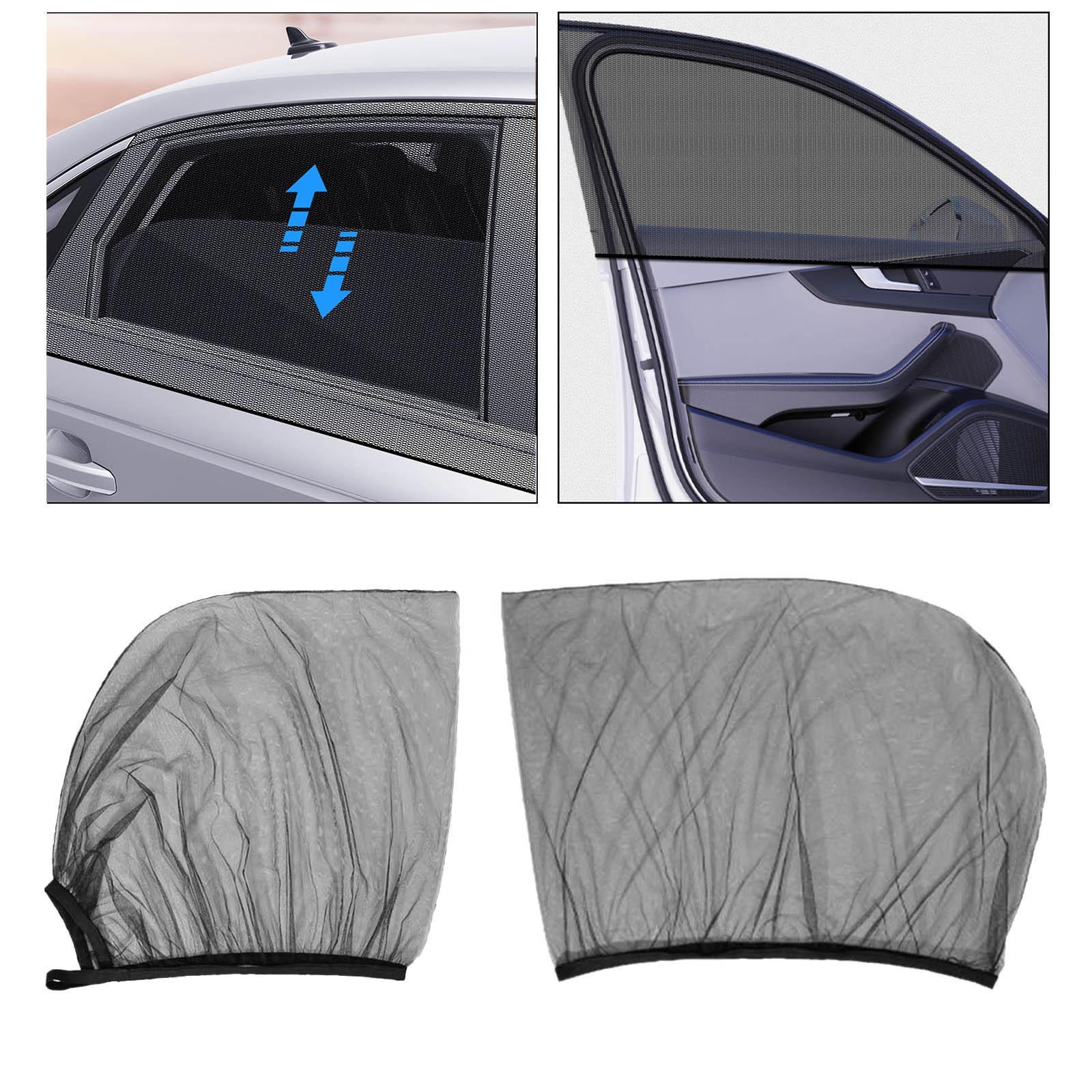 4Pcs Car Window Sun Blocker Block Mesh Sunshade for Front Rear Window