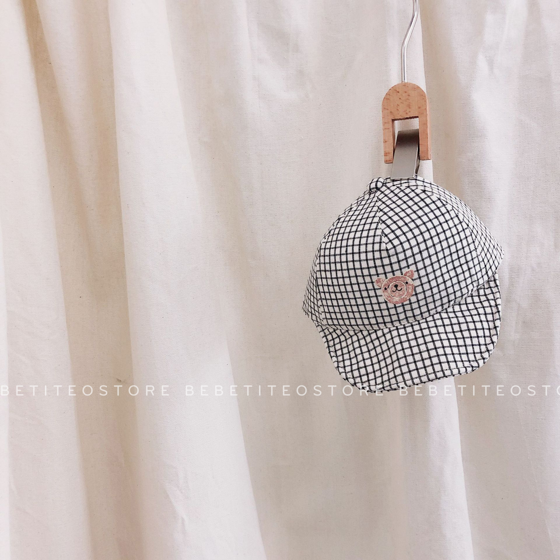 Mũ Nón Lưỡi Trai Thêu Gấu Dễ Thương Cho Bé Trai Bé Gái 1-3 tuổi Bebé Tí Tẹo