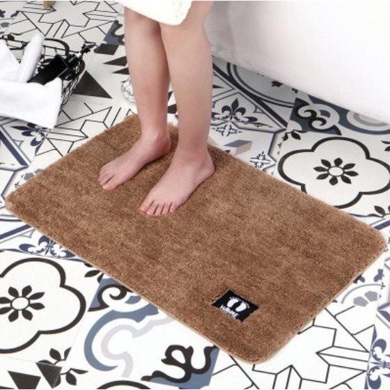 Thảm Dậm Chân  Thảm lông lau chân chống trơn trượt siêu thấm hút, trang trí phòng khách 40x60 cm