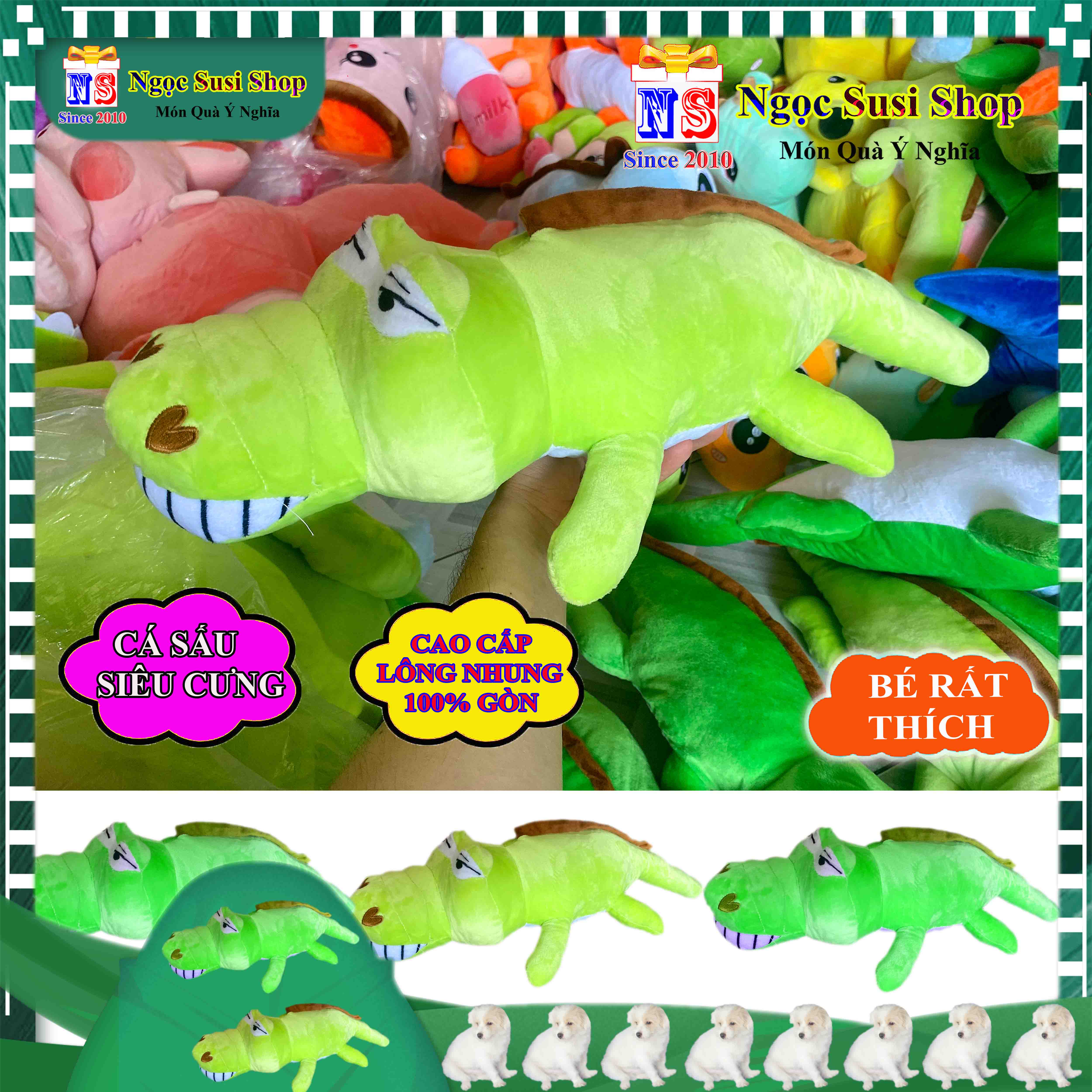 THÚ NHỒI BÔNG CON CÁ SẤU SIZE NHỎ 60CM RẤT DỄ THƯƠNG SIÊU MỀM MỊN CAO CẤP GIAO NGẪU NHIÊN MÀU