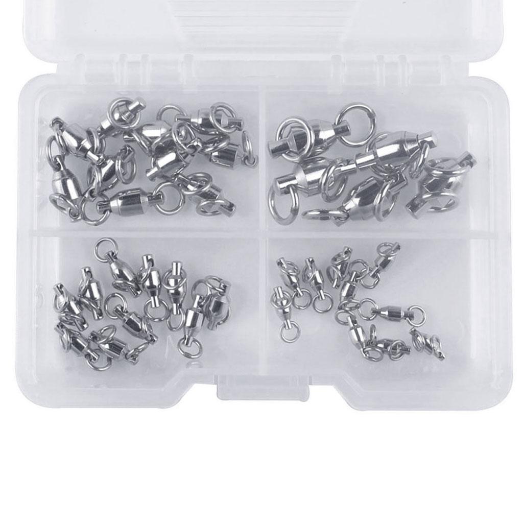 35pcs Heavy Duty Fishing Swivel Ball Bearing Swivels Sea Fishing Accessories