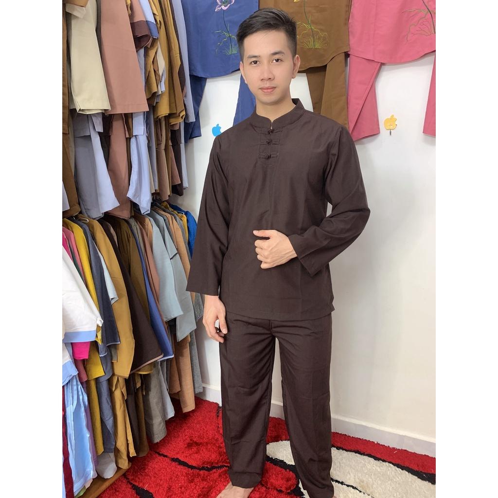ĐỒ LAM ĐI CHÙA 3 Nút Nam Dài Tay