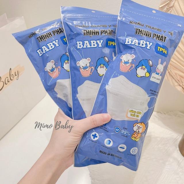 Set 10 khẩu trang 4D TP94 in hình dễ thương cho bé M02 Mimo Baby