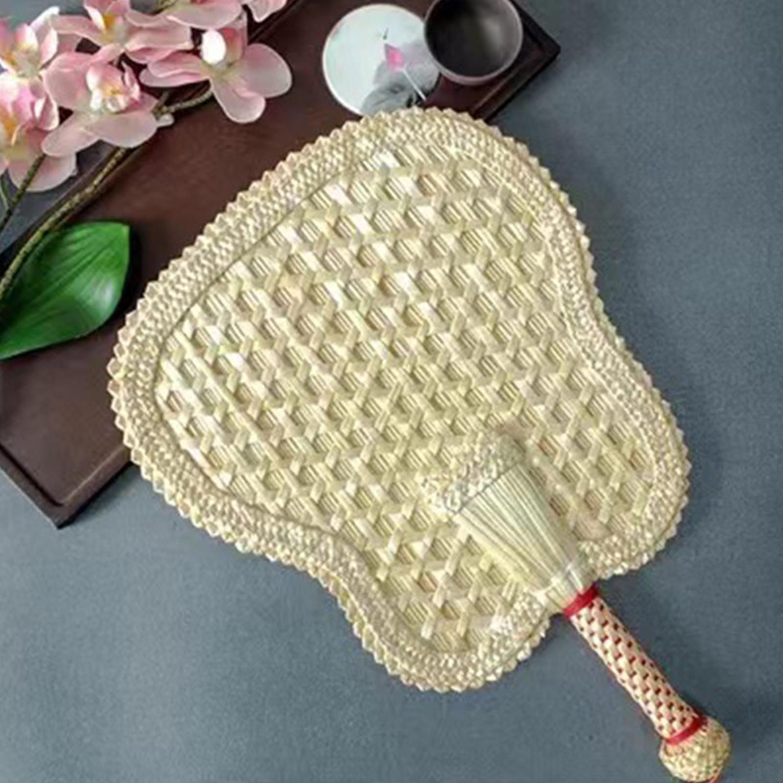 Woven Straw Hand Fan Handheld Decorative Fans for Outdoor Home