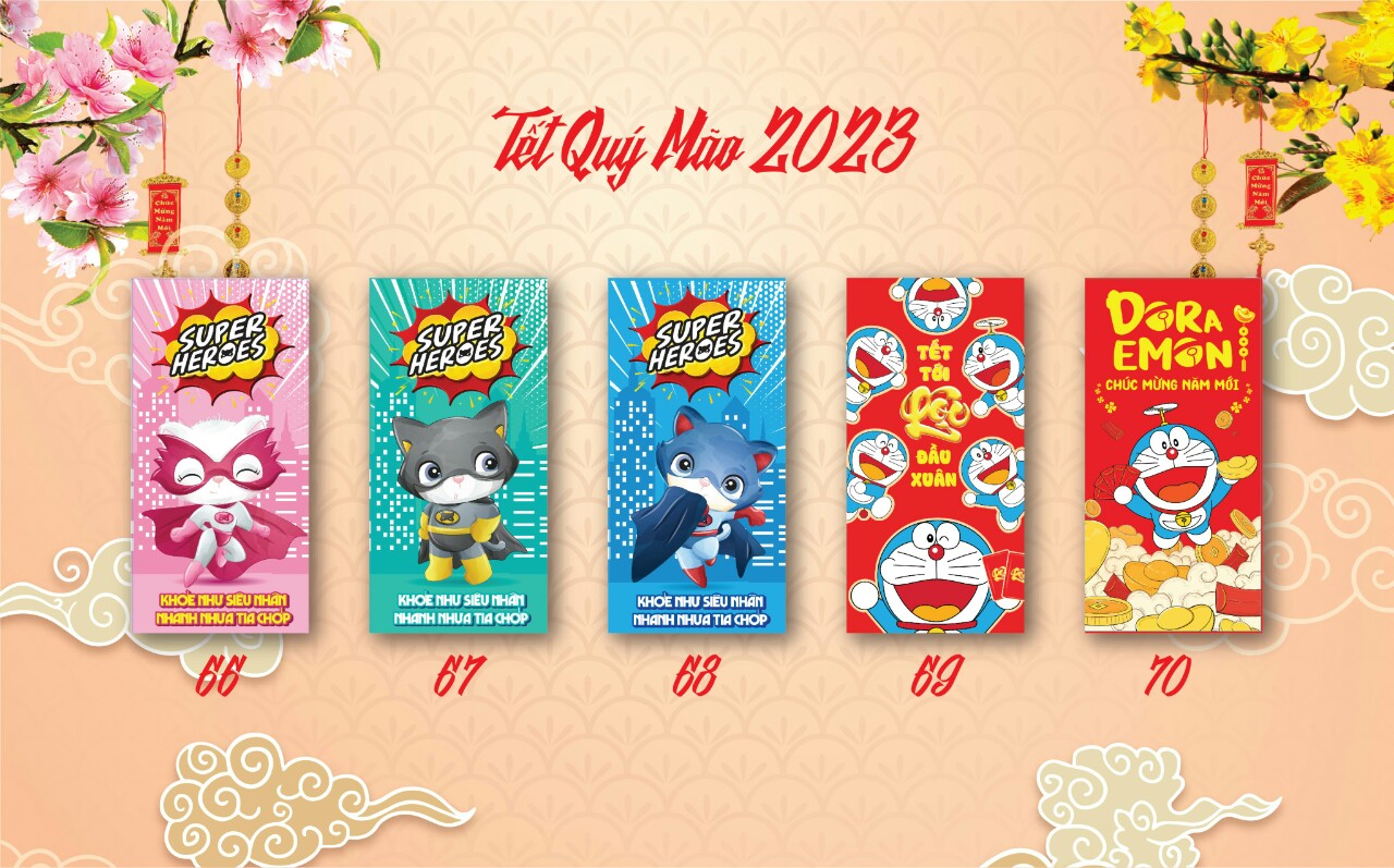 COMBO 1000 BAO LÌ XÌ TẾT VIỆT 2023