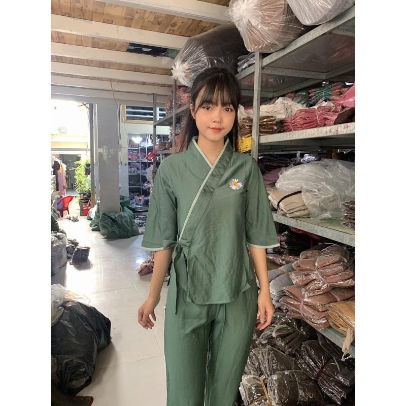Đồ Lam Đi Chùa # Nhật Nơ Hoa Cúc # Quần Áo Nữ # Đồ Bộ