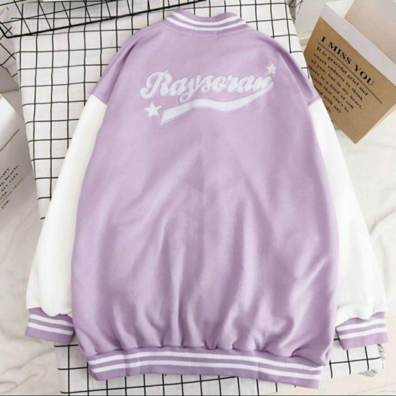 Áo Khoác BOMBER RAYSON Nỉ Bông Tay Dài Form Rộng Ulzzang Unisex