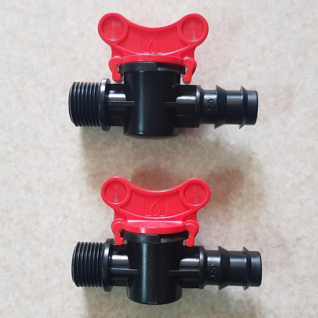 Van khóa ống ren ngoài 27mm ra dây PE 25mm