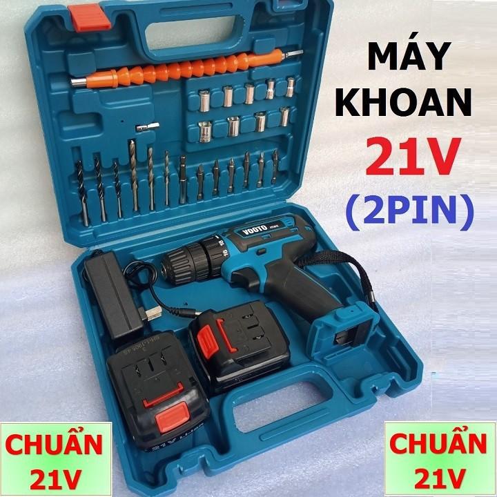 khoan pin 21v tặng phụ kiện khỏe - khoan pin 21v