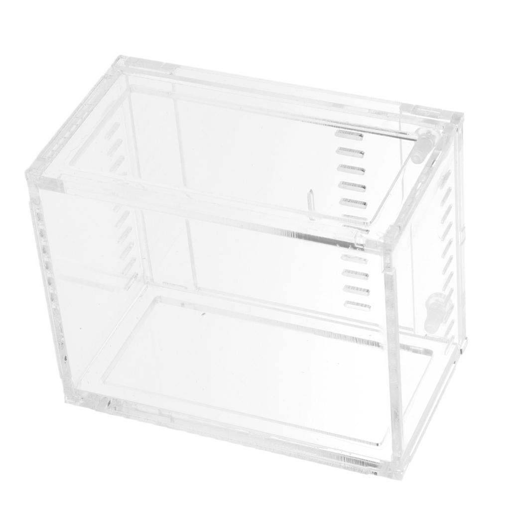 Clear Terrarium Box Reptile & Amphibian Breeding Box for Snake Lizard Turtle