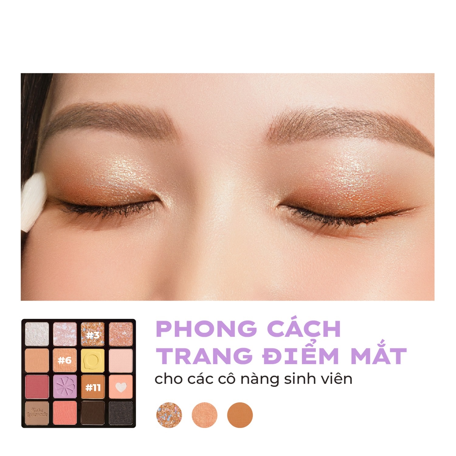 Bảng Phấn Mắt Lemonade Aesthetic Eyeshadow Palette 16 ô