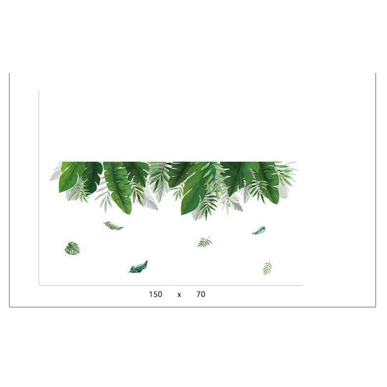 Decal trang trí giàn lá xanh nhiệt đới