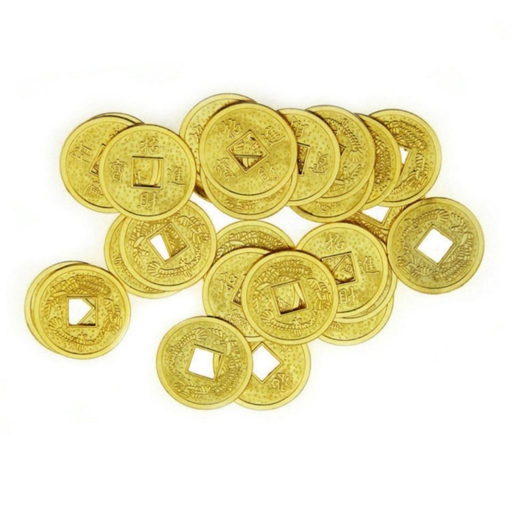 Đồng xu long phụng mạ vàng 2cm