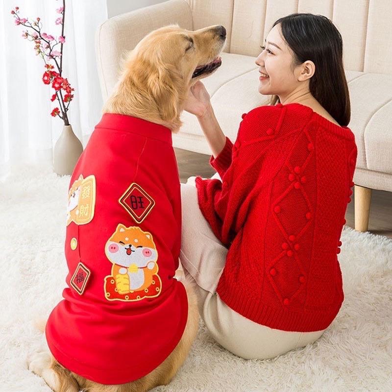 Áo Tết cho chó big size từ 10-50kg