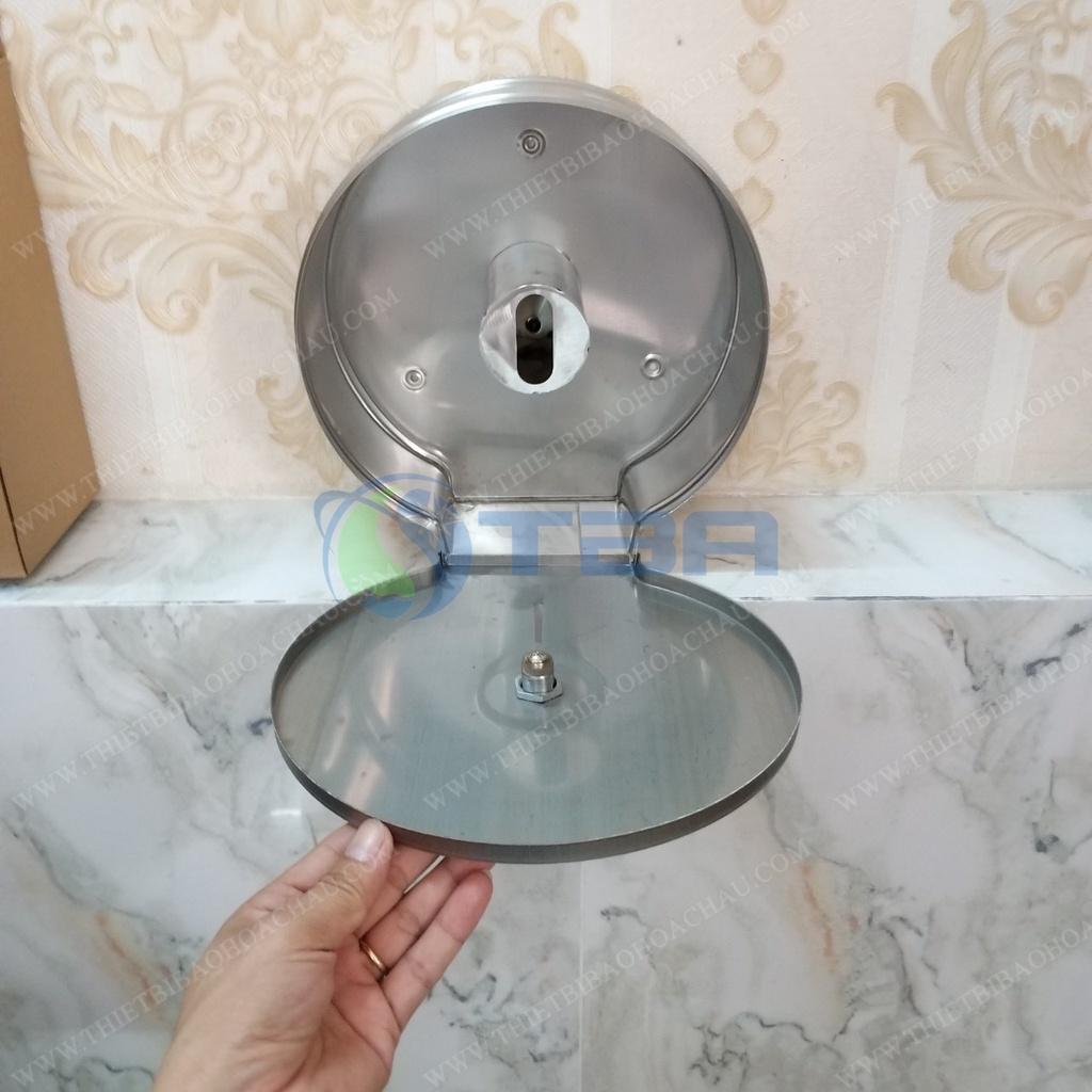 Hộp khăn giấy hình tròn Inox cao cấp Á Châu, sử dụng giấy 500-900gr