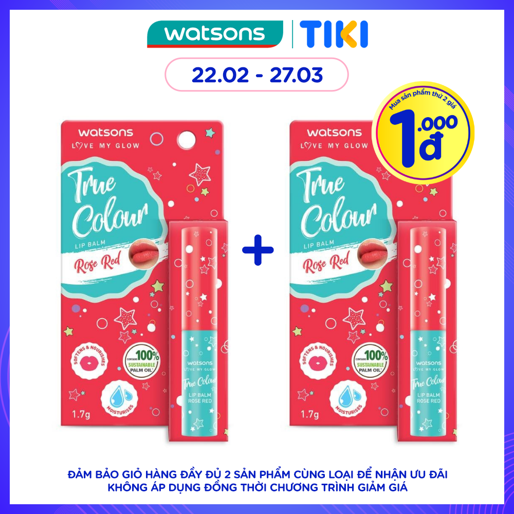 Son Dưỡng Có Màu Watsons True Color Rose Red 1.7g