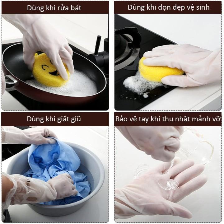 GĂNG TAY SIÊU DAI LÓT NỈ BO CHUN CAO CẤP - Loại Dài Siêu Dai, Có Dây Chun Chống Tuột 00220