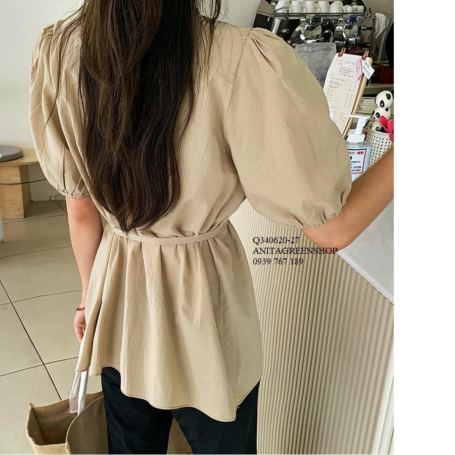 Q340620 ÁO KIỂU KÈM THẮT EO