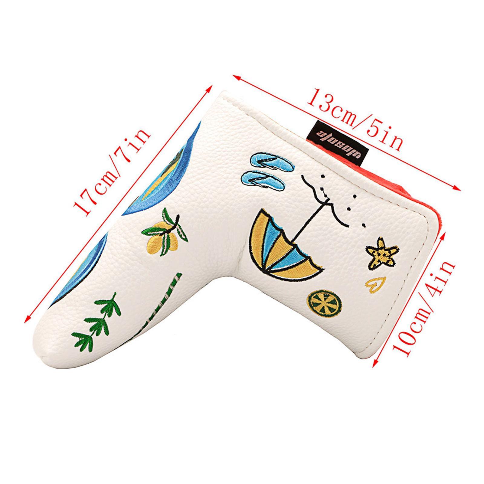 Golf Putter Head Cover Summer Design Golf Club Head Cover Men Women white