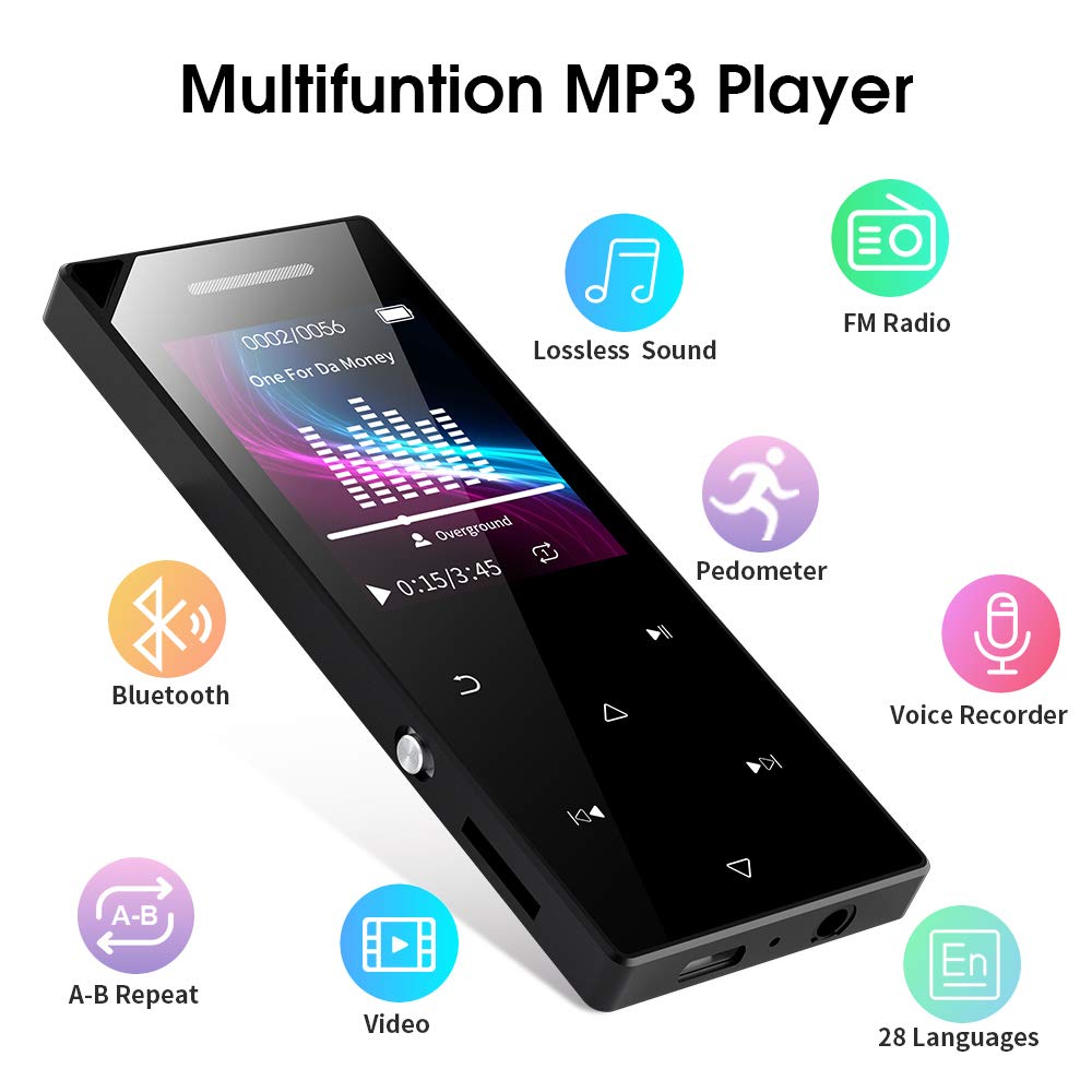 Máy nghe nhạc Lossless bluetooth RUIZU D05 8G Player Touch Screen Portable Hàng nhập khẩu