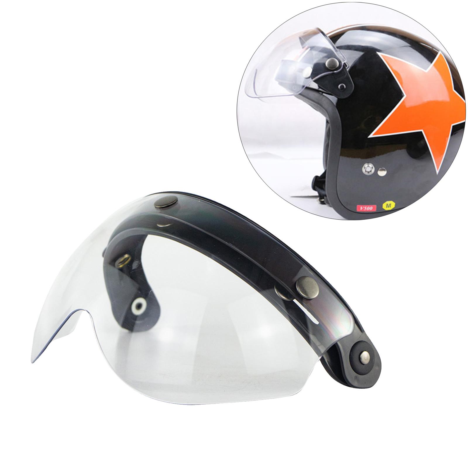 Flip Up Down Visor Lens Replacement for 3 Button Motorcycle Helmets