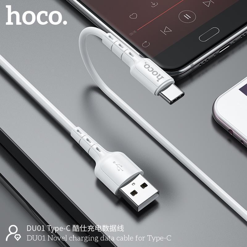 Cáp Sạc Nhanh Type-C 3A Cho Samsung, Xiaomi, Huawei, Oppo, Realme,... Hoco DU01 Dây Sạc 15W, Giá Rẻ - Hàng CHÍNH HÃNG