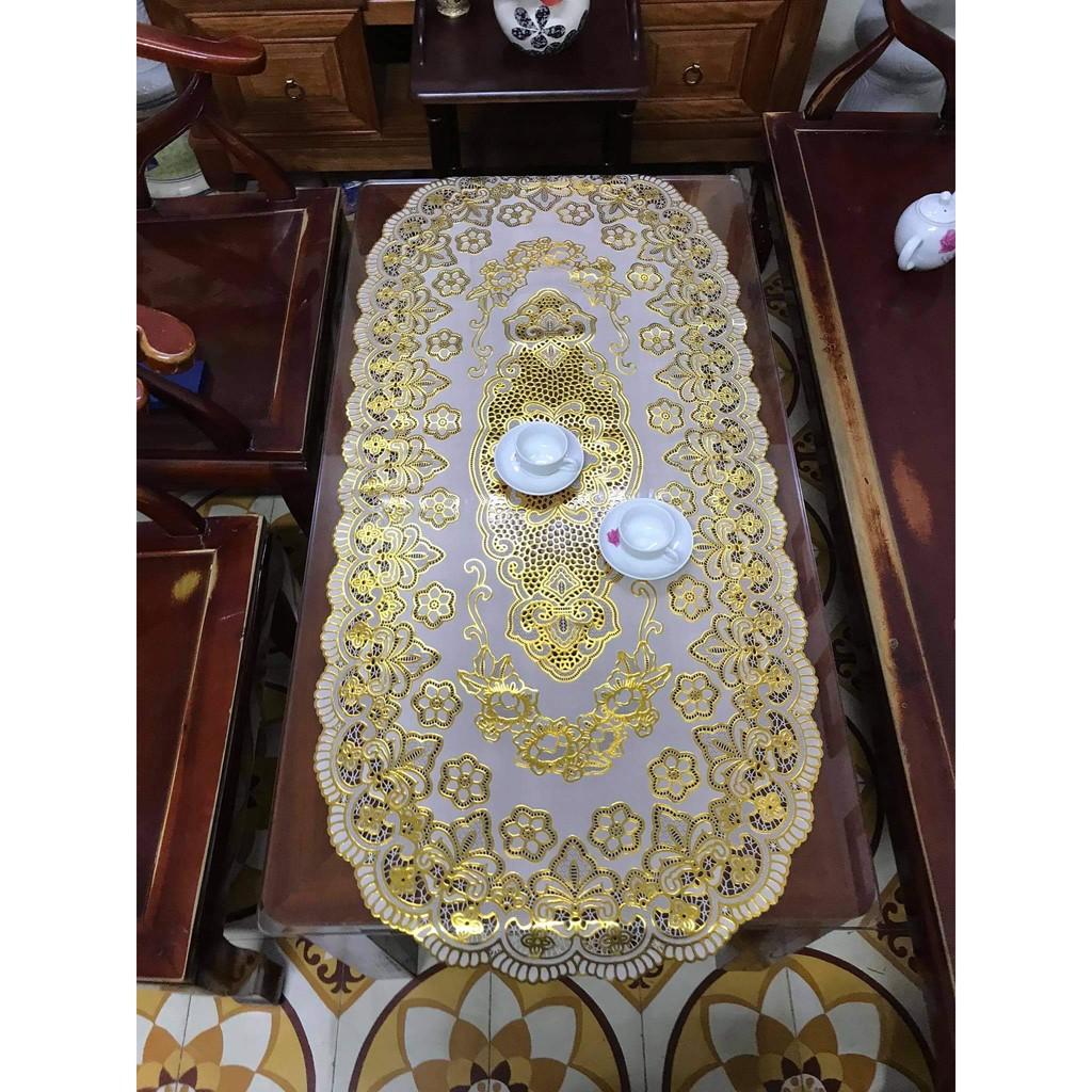 Khăn trải bàn ren hoa 50x110cm - HÀNG ĐẸP