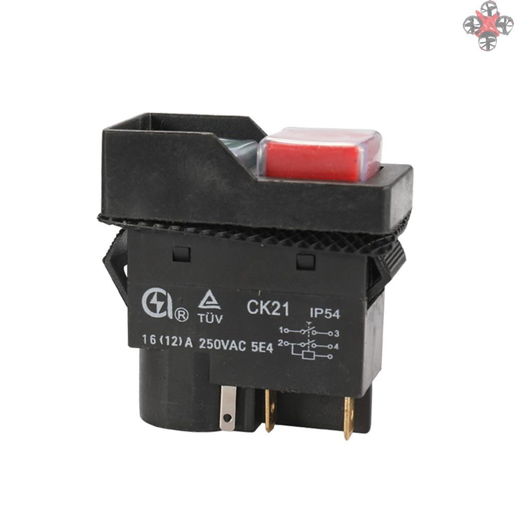 250V Universal CK21B/250V Safety Switch Emergency Stop Safe Cut Off Killer Waterproof and Dustproof Switches Electromagnetic Switch for Grinding Machine