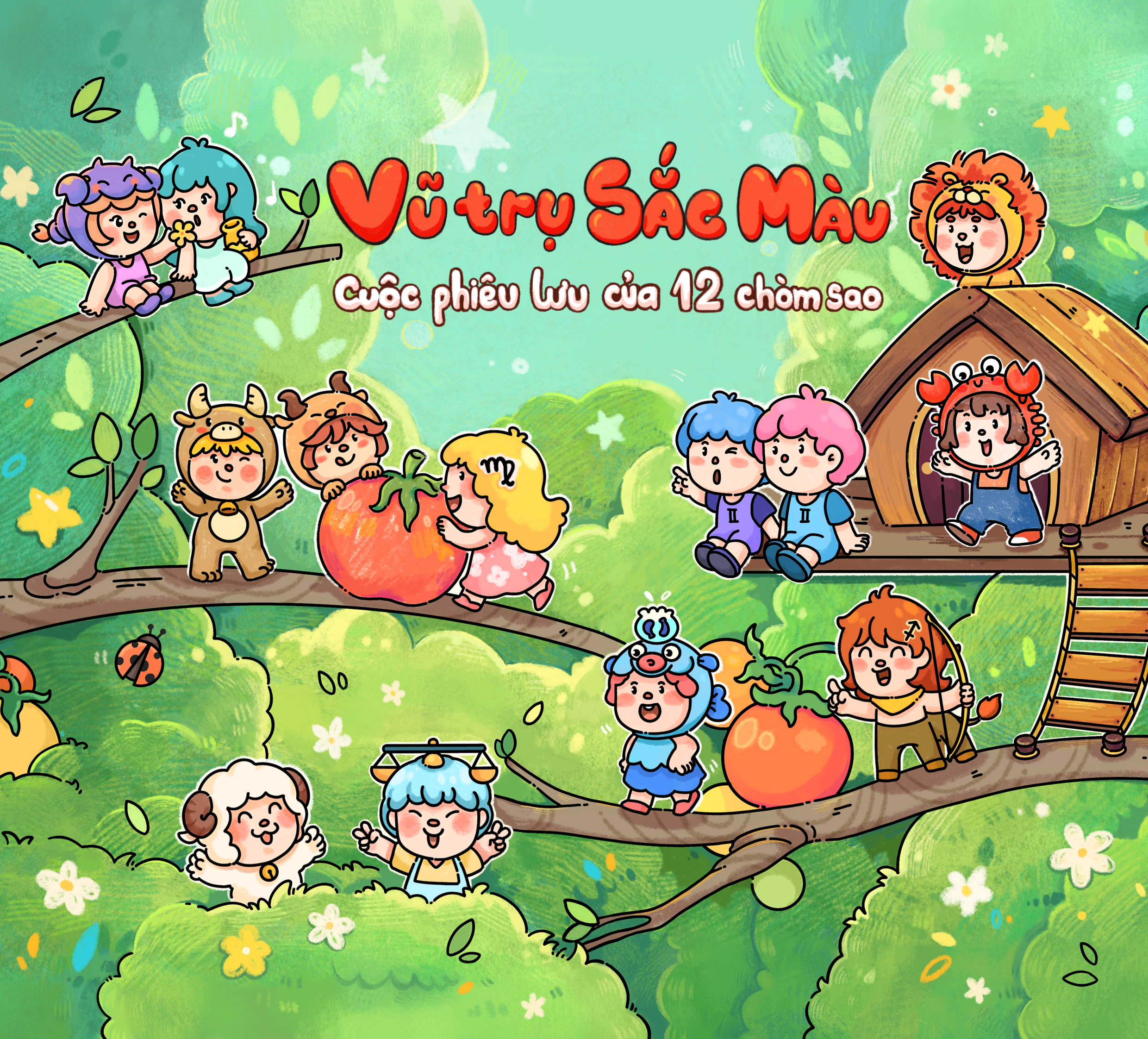 Sách Vũ Trụ Sắc Màu – Cuộc Phiêu Lưu Của 12 Chòm Sao