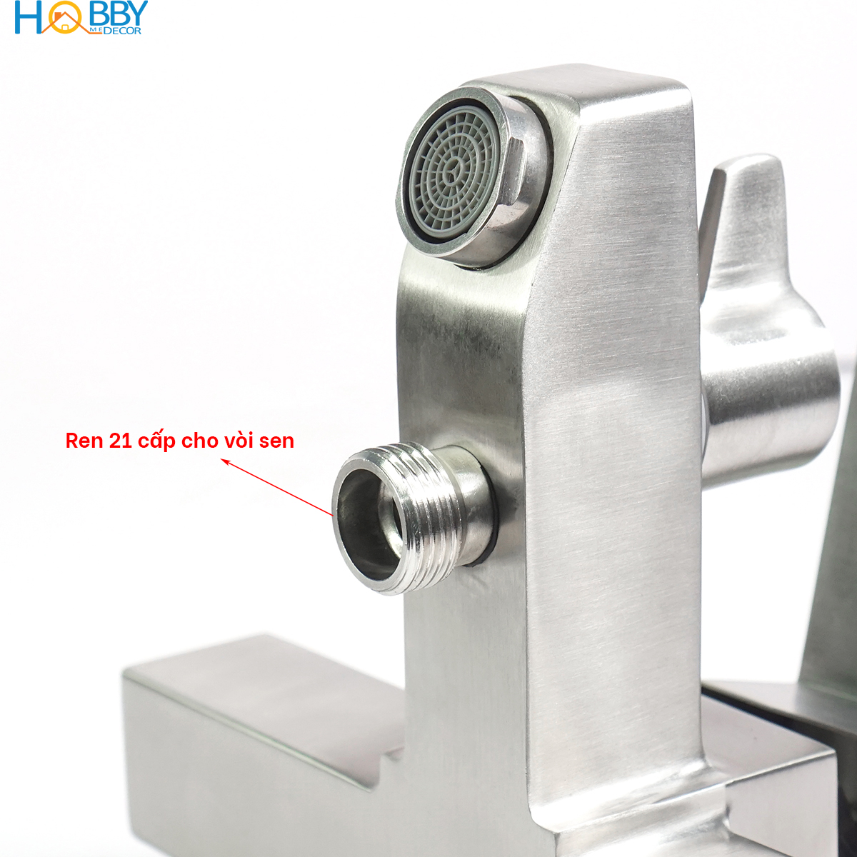 Củ sen nóng lạnh inox 304 tay gạt ngang tiện dụng Hobby Home Decor CSNL3 -chuẩn Inox 304 không rỉ sét