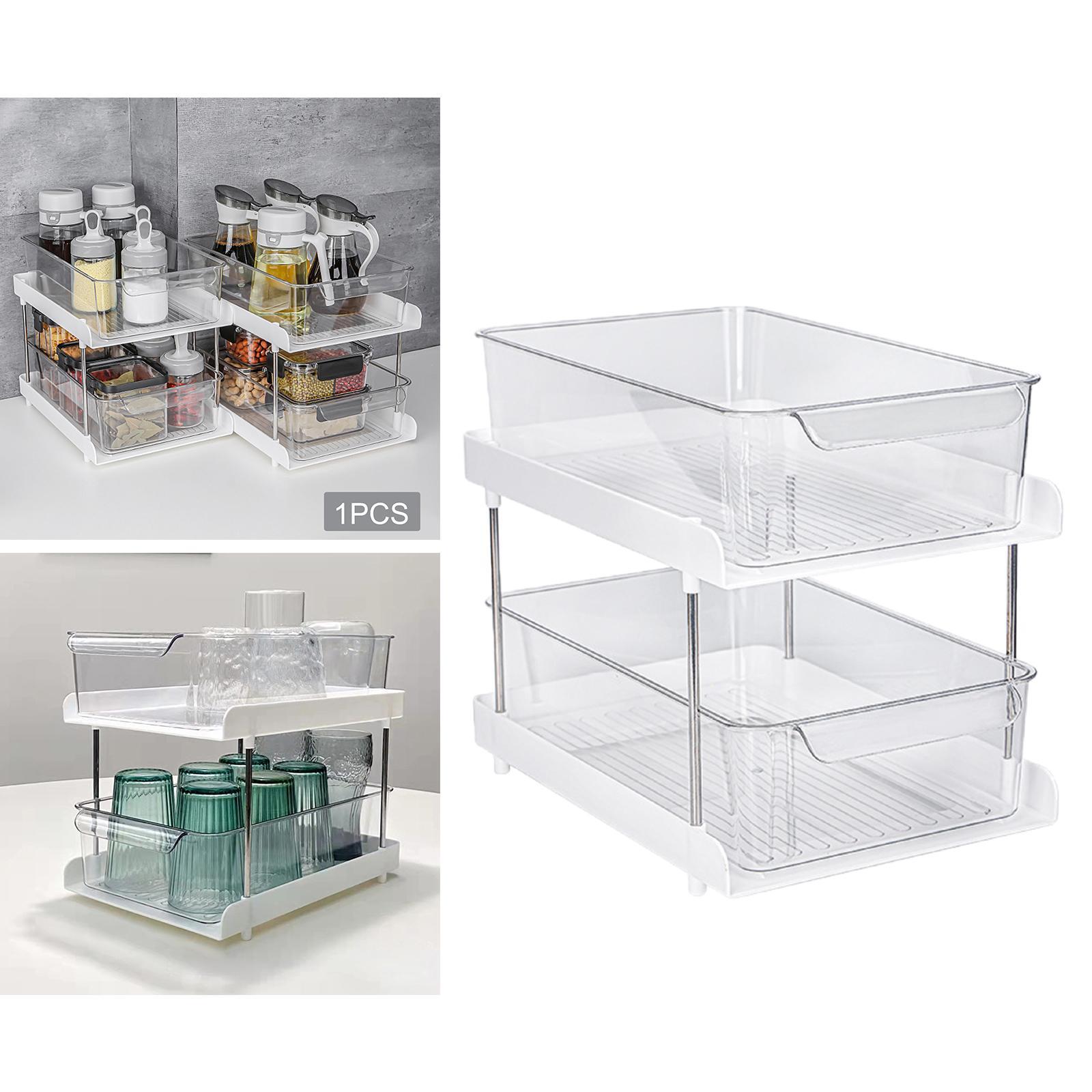 Multifunctional Kitchen Storage Rack Clear Spice Rack for Student Dormitory
