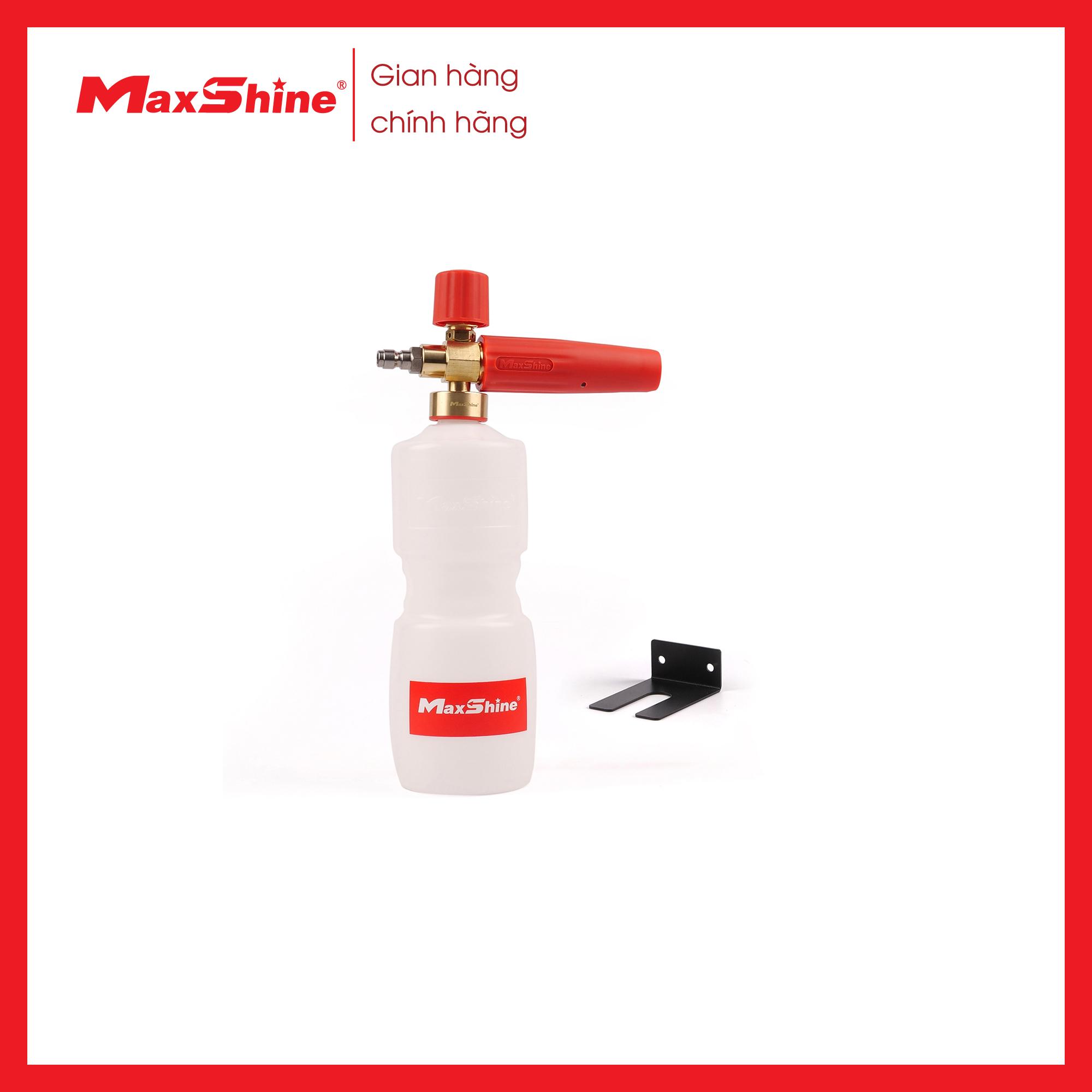 Bình phun bọt tuyết dùng cho máy cao áp Maxshine SMFC001 được làm bằng chất liệu nhựa HDPE độ bền cao