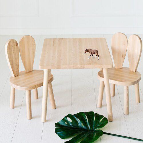 Bộ bàn học cho bé  - Bàn ghế học sinh bằng gỗ thông
