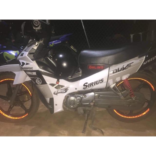 Tem trùm sirius 110 trắng đen bạc