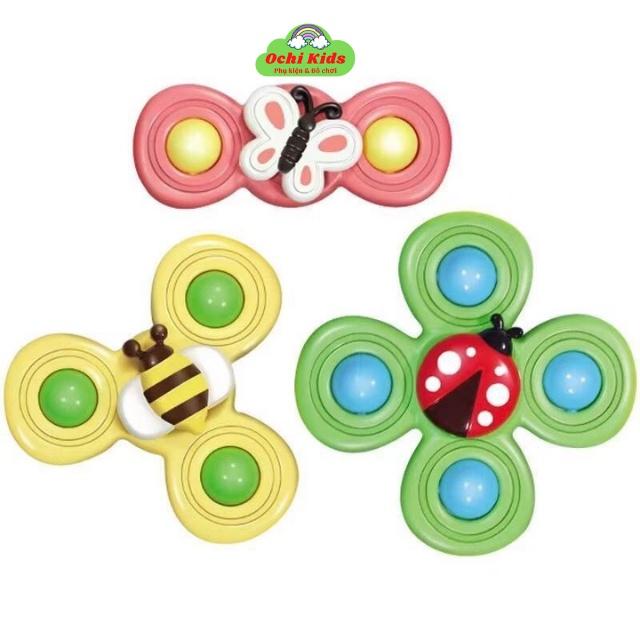 Bộ 3 con quay, con quay dán tường, spinner dán tường chong chóng cho bé