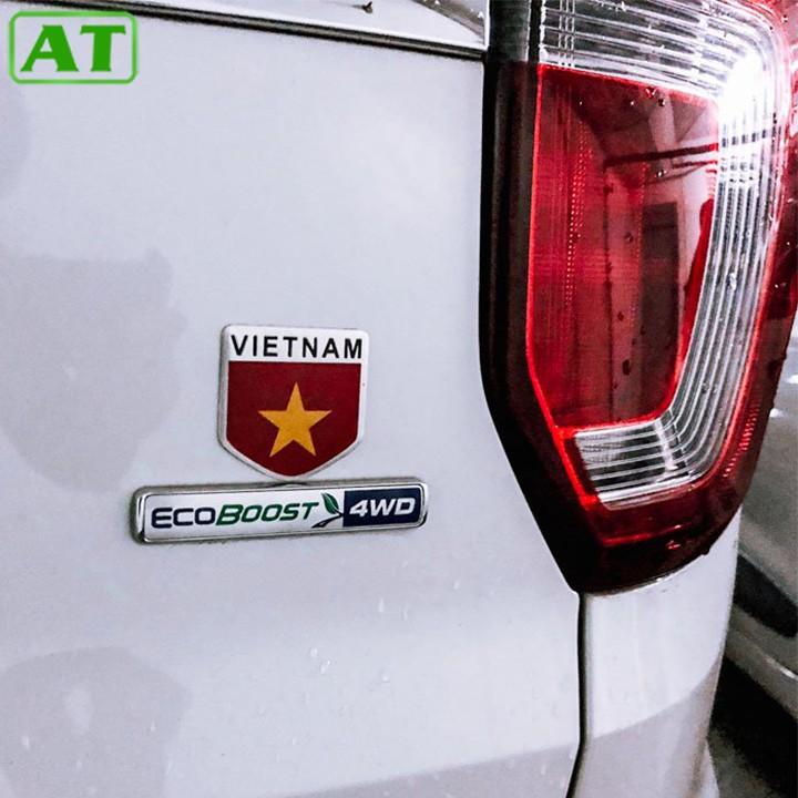 Logo Biểu Tượng Cờ Việt Nam Hợp Kim Không Gỉ Trang Trí Ô Tô Xe Hơi