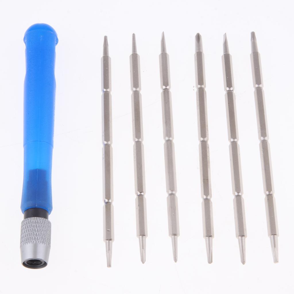 Standard Replaceable Star Phillips Slotted Screwdriver Set with Hand Shank , 7 Piece , JAPAN F/S