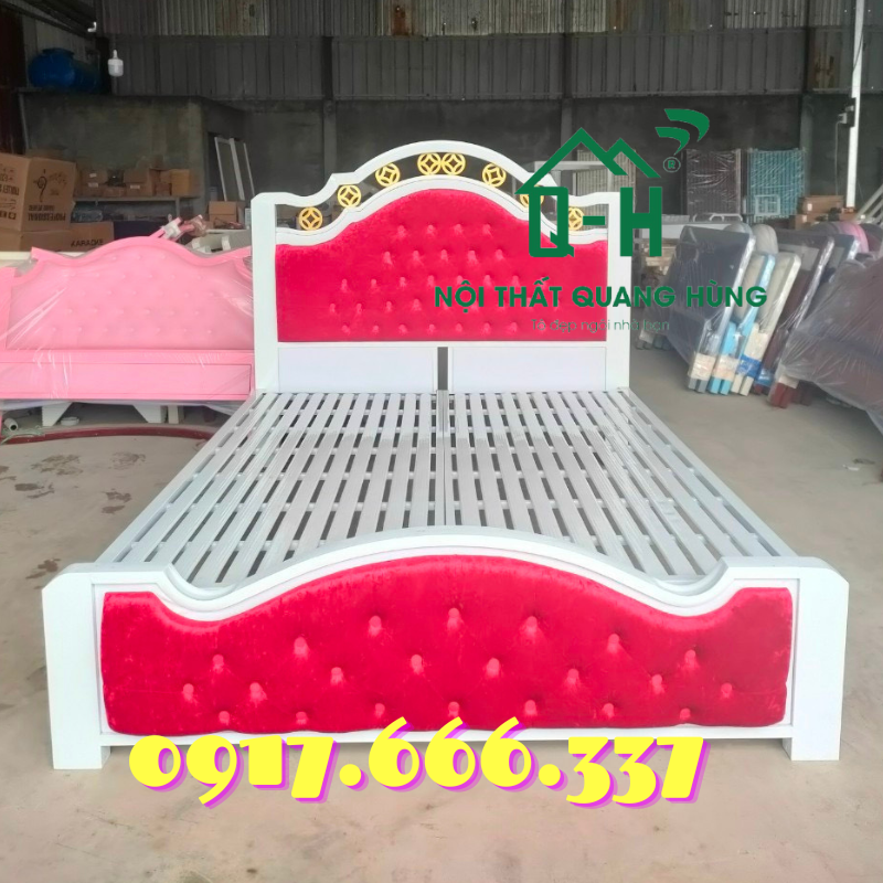 GIƯỜNG SẮT TÂN CỔ ĐIỂN CAO CẤP DÀNH CHO GIA ĐÌNH 1M6X2M