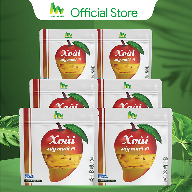 Combo Xoài sấy muối Ớt - Hana Nguyên - 900g