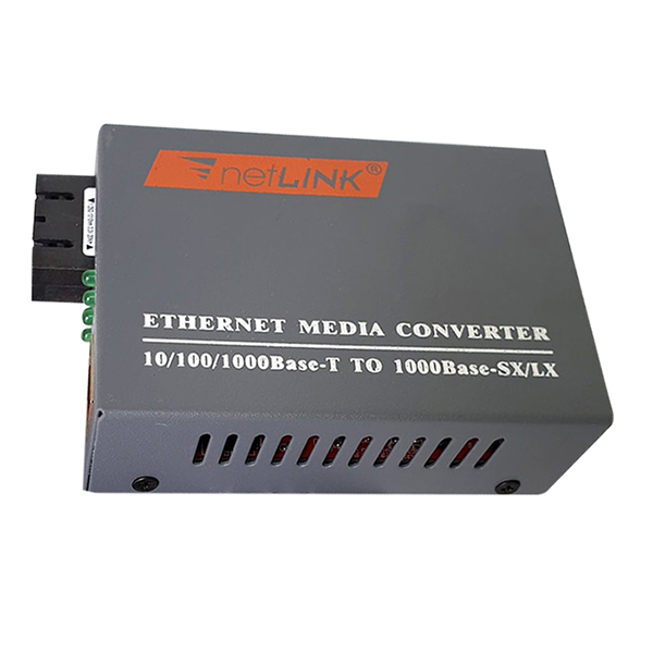 Bộ Chuyển Đổi Quang Điện Converter Netlink 1000Mb Single Mode Dùng 2 Sợi Quang - Hàng Nhập Khẩu