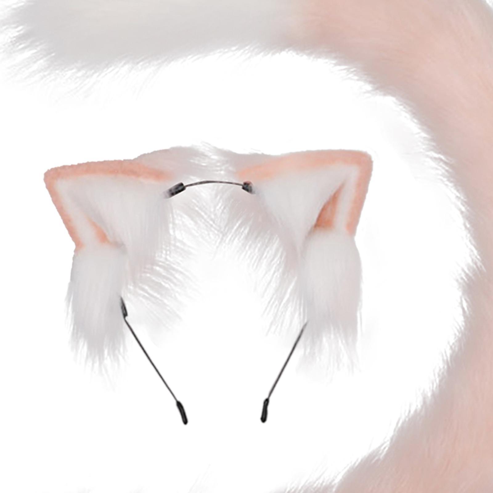 And Tail Set Accessories for Cosplay Dress up Stage Shows Pink