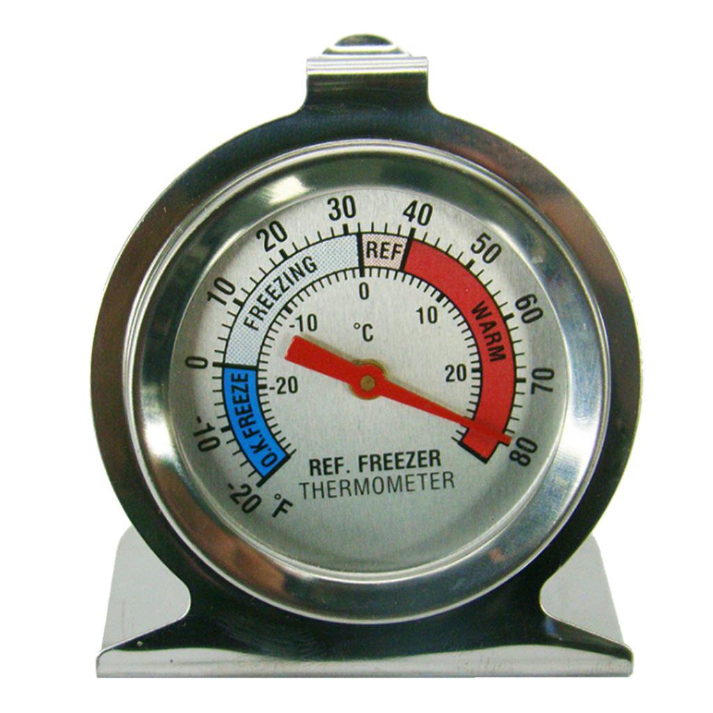 4X Kitchen Craft Stainless Steel Refrigerator &amp; Freezer Dial Thermometer