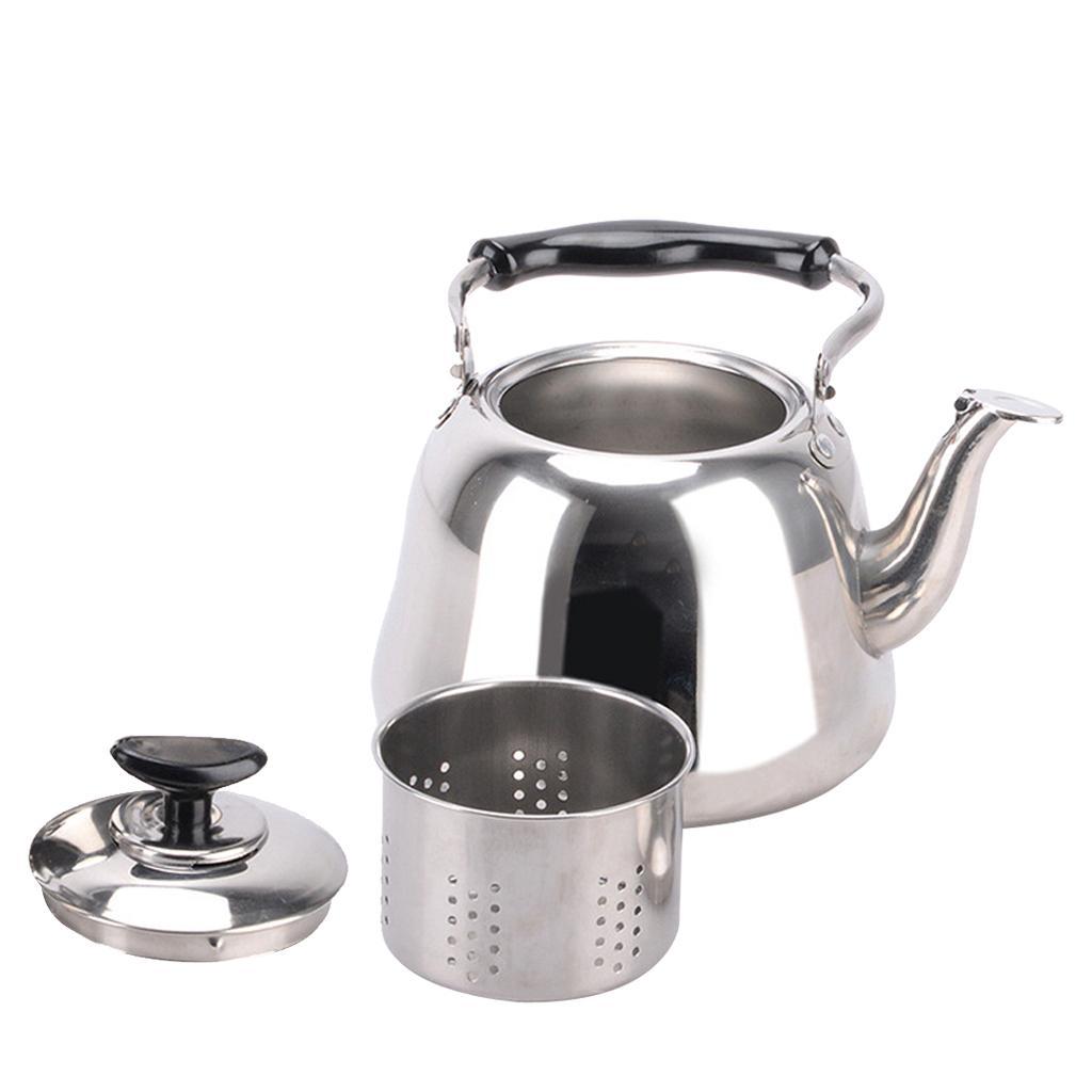 2x Stainless Steel Hot Water Tea Kettle with Whistle Sound Infuser Teapot 3L