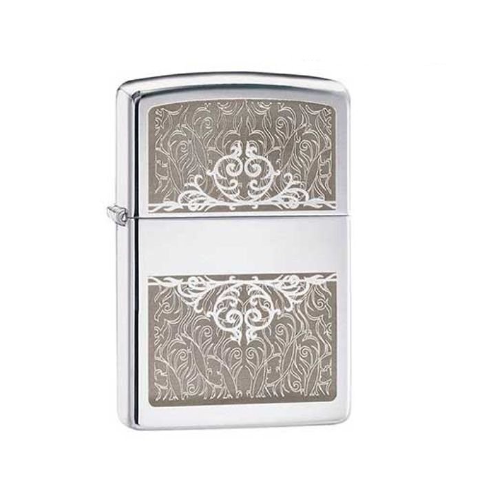 Bật Lửa Zippo Filigree Initial Polished Chrome Chính Hãng Usa