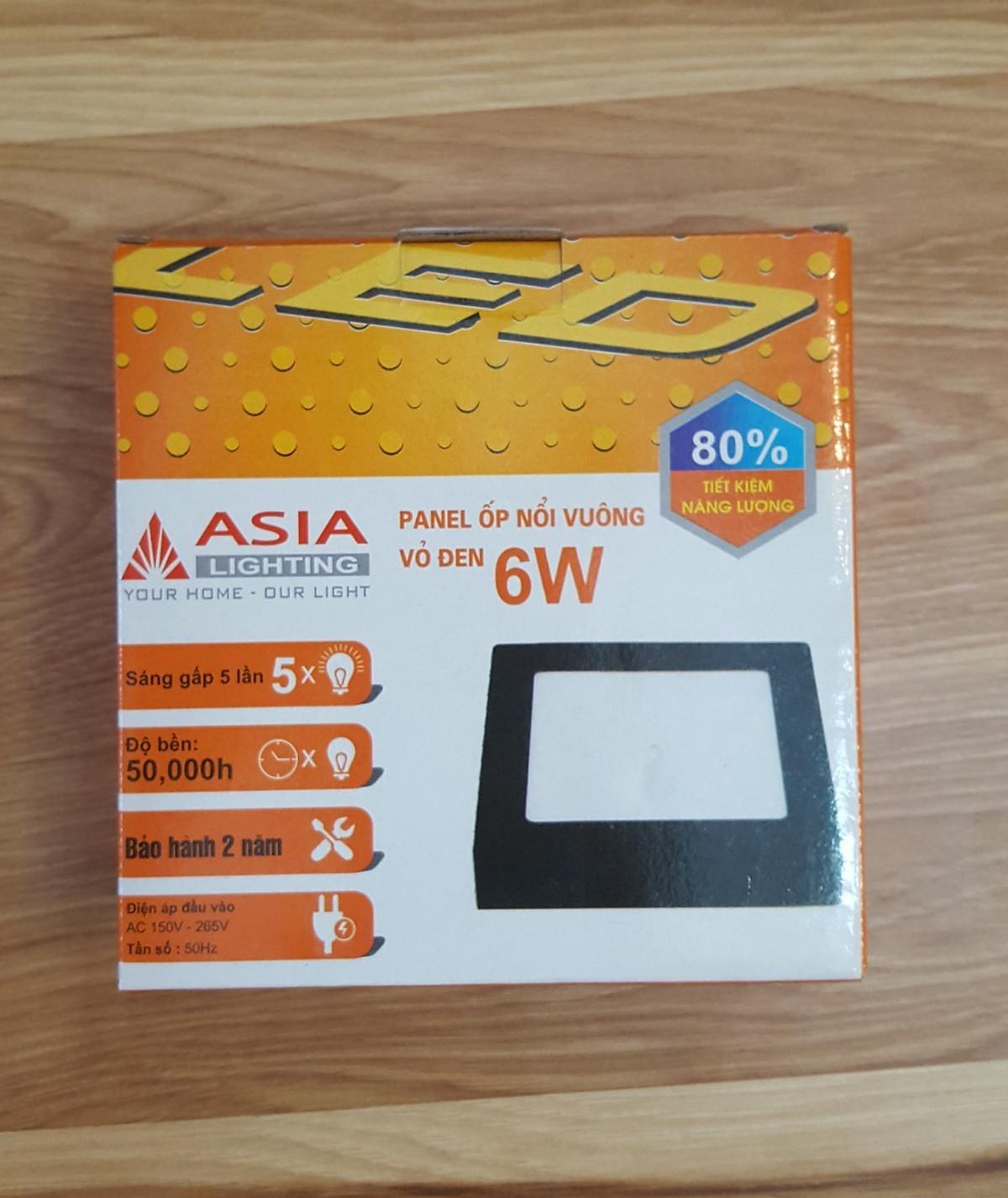 Đèn ốp vuông vỏ đen- ASIA LIGHITNG hàng chính hãng