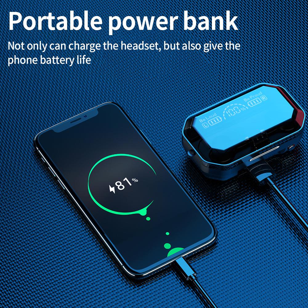 Bluetooth 5.1 TWS Tai Nghe Không Dây Bluetooth 9D Stereo Điều Khiển Cảm Ứng Chống Nước Tai Nghe Nhét Tai Tai Nghe Có Micro