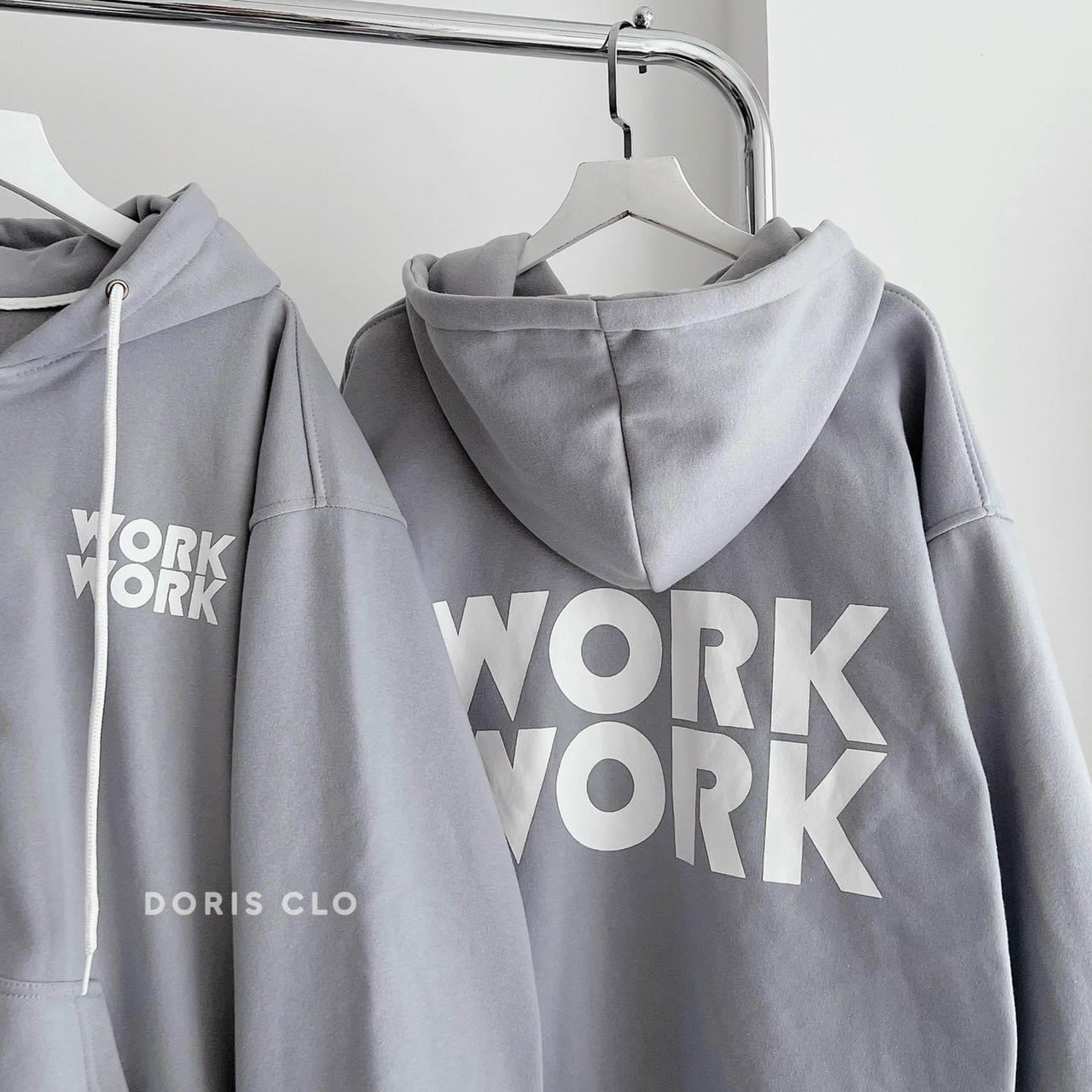 Áo Hoodie WORK Nỉ Bông Form Unisex nam nữ nón 2 lớp trùm đầu, Áo Khóa Hoodie Nam Nữ Unisex WORK Vải Nỉ Ngoại Mềm Mịn Phong Cách Mới Cực Hot