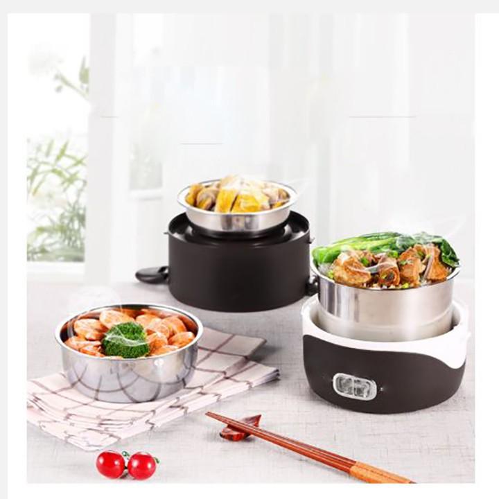 Cặp Lồng Cắm Điện 3 Tầng ruột inox Cao Cấp Giữ Nóng Thức Ăn Liên Tục