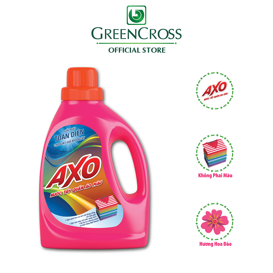[Combo 4 TẶNG 2] 4 chai Nước tẩy quần áo màu đánh bay vết bẩn AXO 800ml đa dạng mùi hương