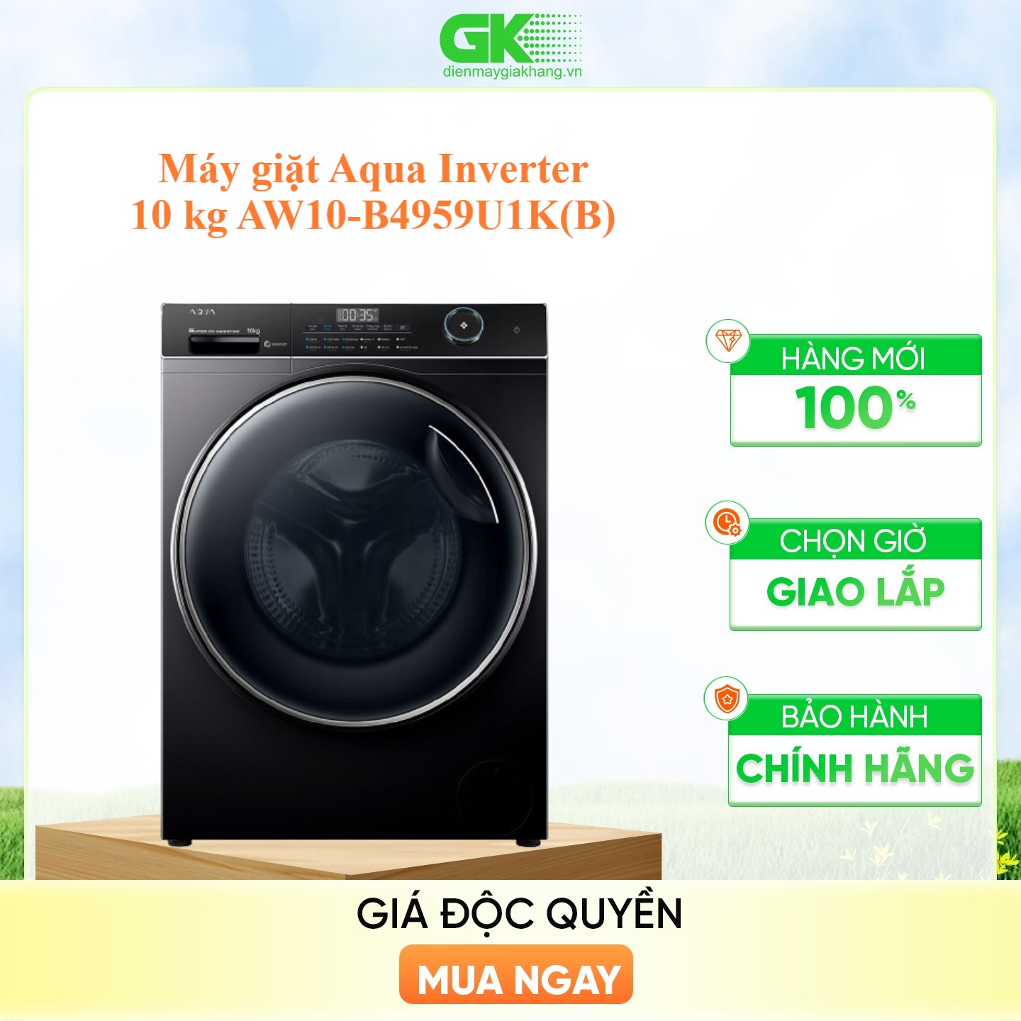 AW10-B4959U1K(B) - Máy giặt Aqua Inverter 10 kg AW10-B4959U1K(B) - Hàng Chính Hãng - Chỉ Giao Hồ Chí Minh